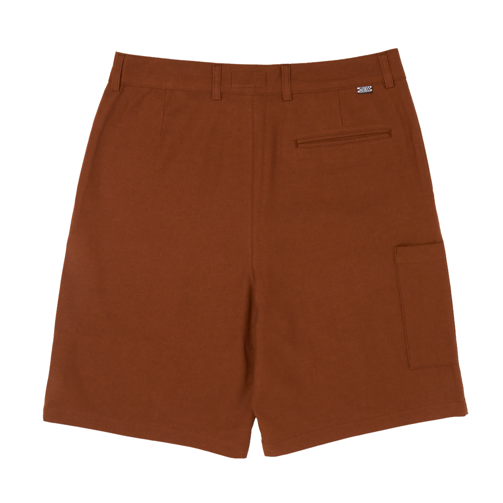 pintuck shorts / brown