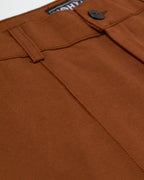 pintuck shorts / brown