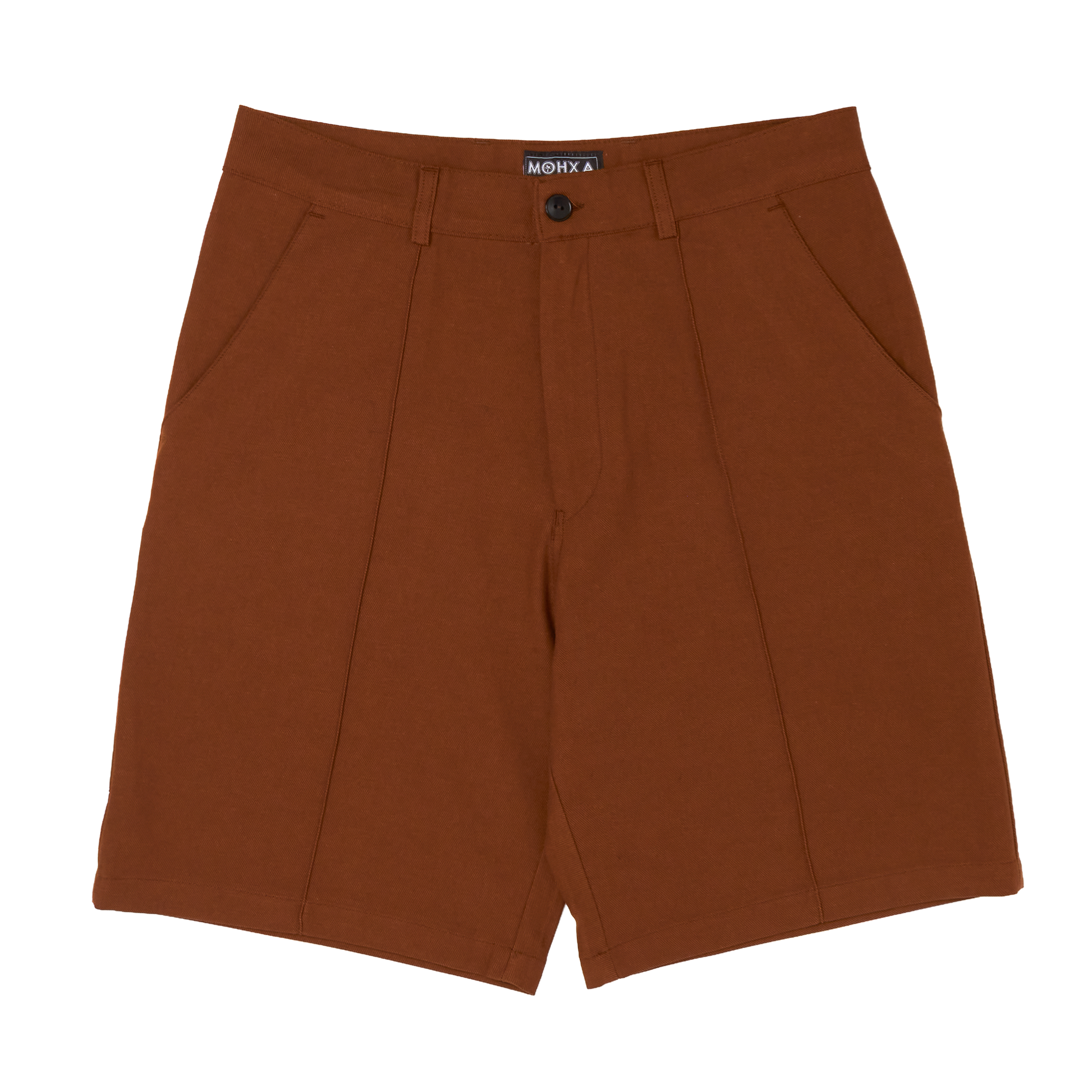 pintuck shorts / brown