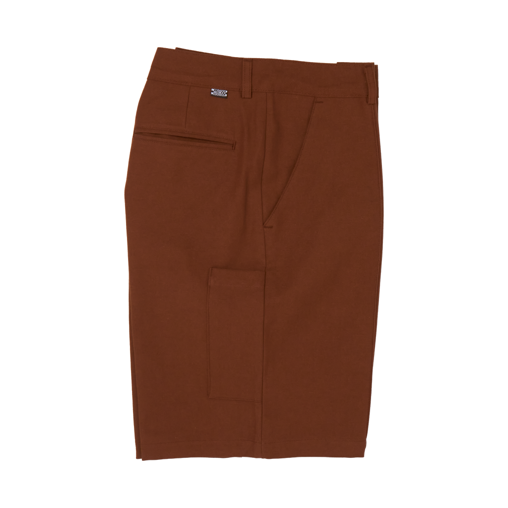 pintuck shorts / brown