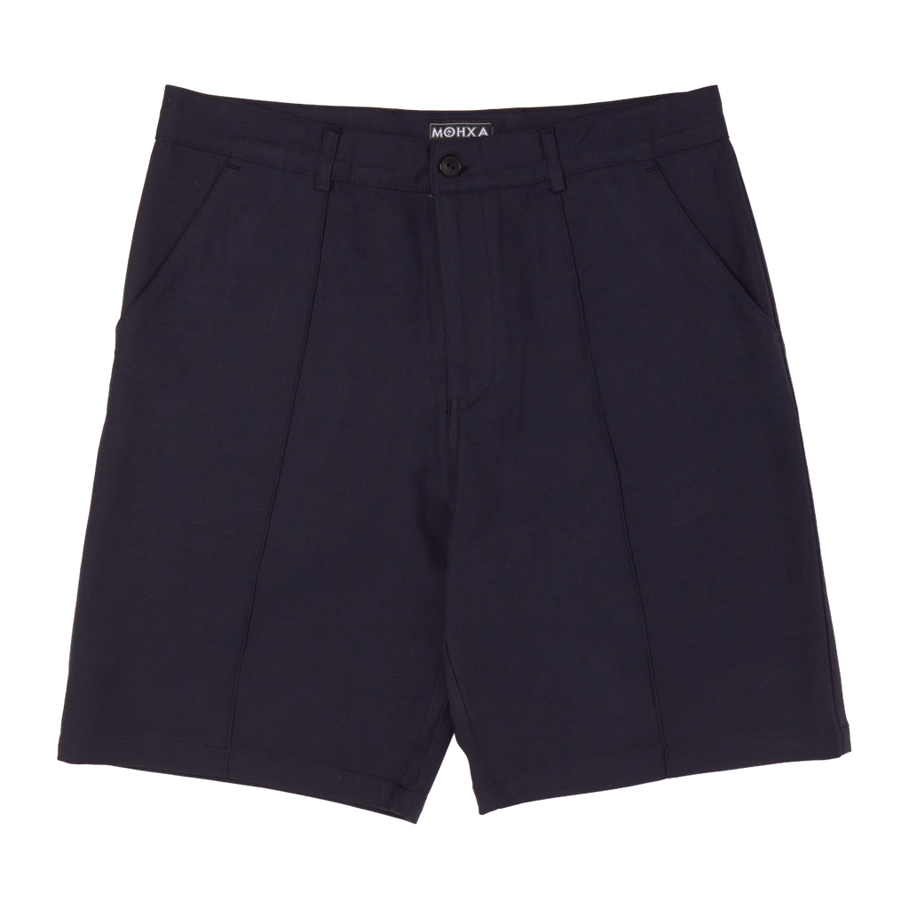pintuck shorts / navy
