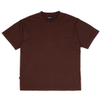 pocket loose tee / dark brown