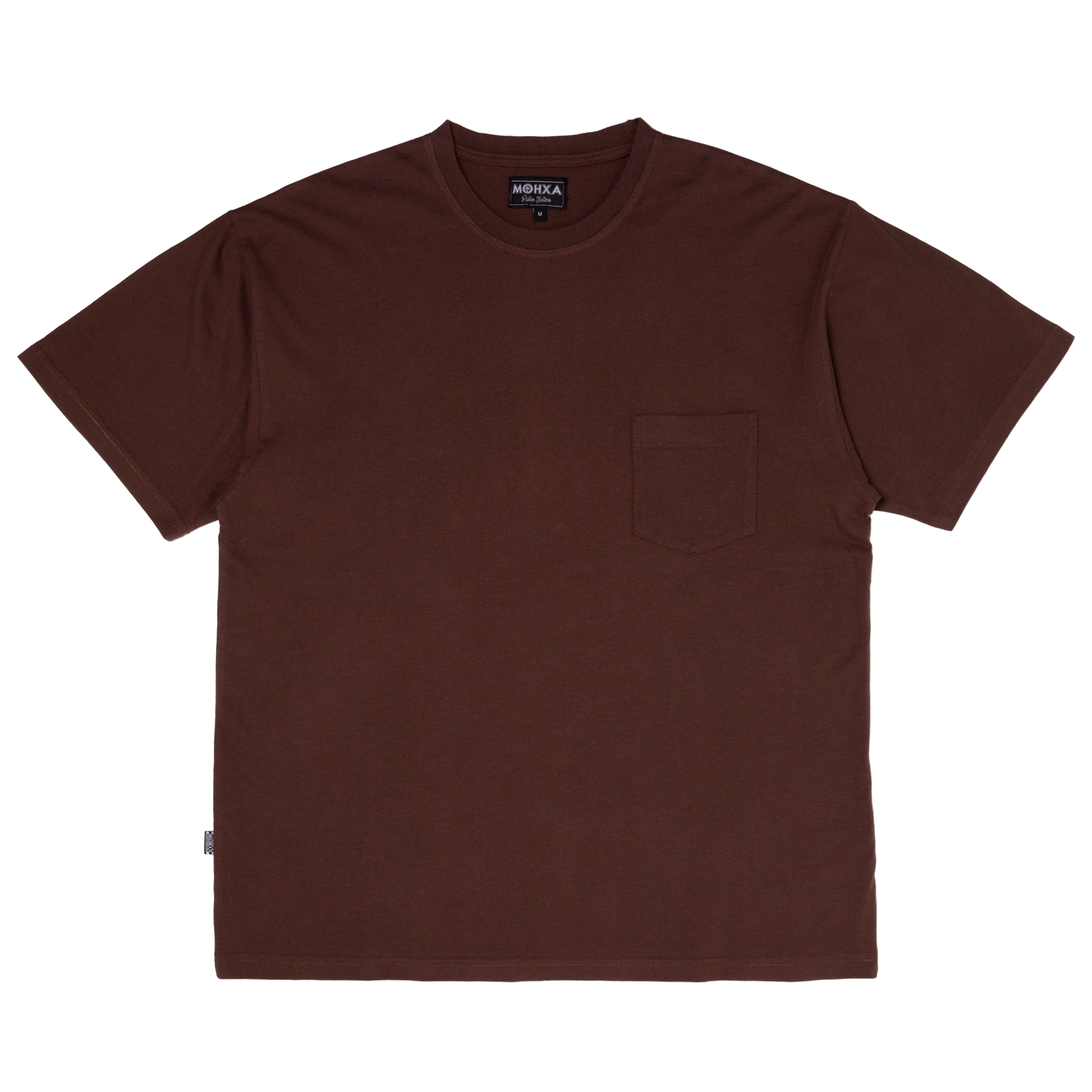 pocket loose tee / dark brown