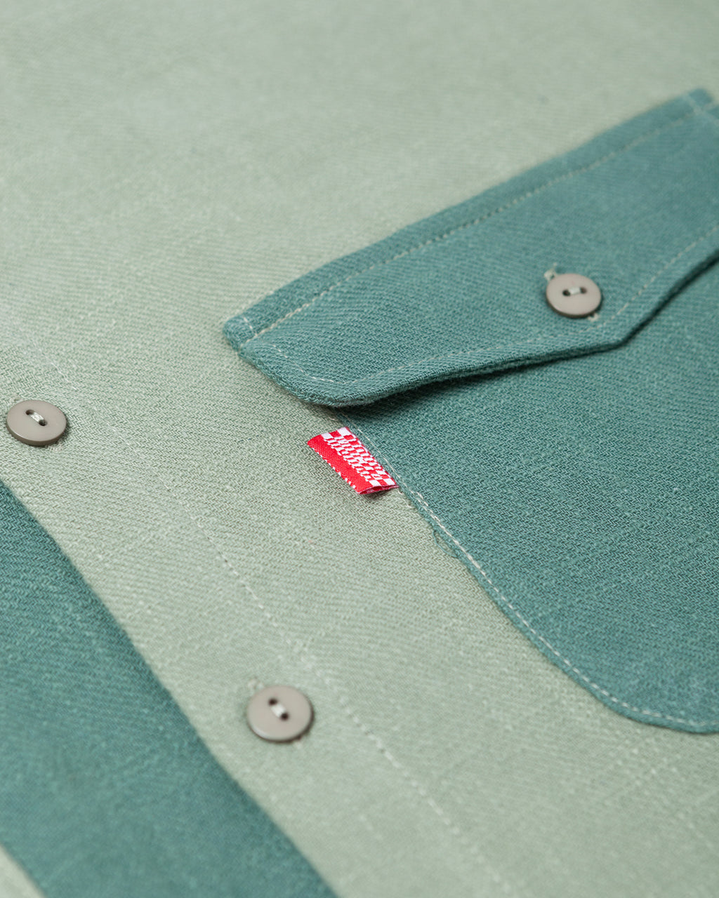 ramie everyday shirt / double green