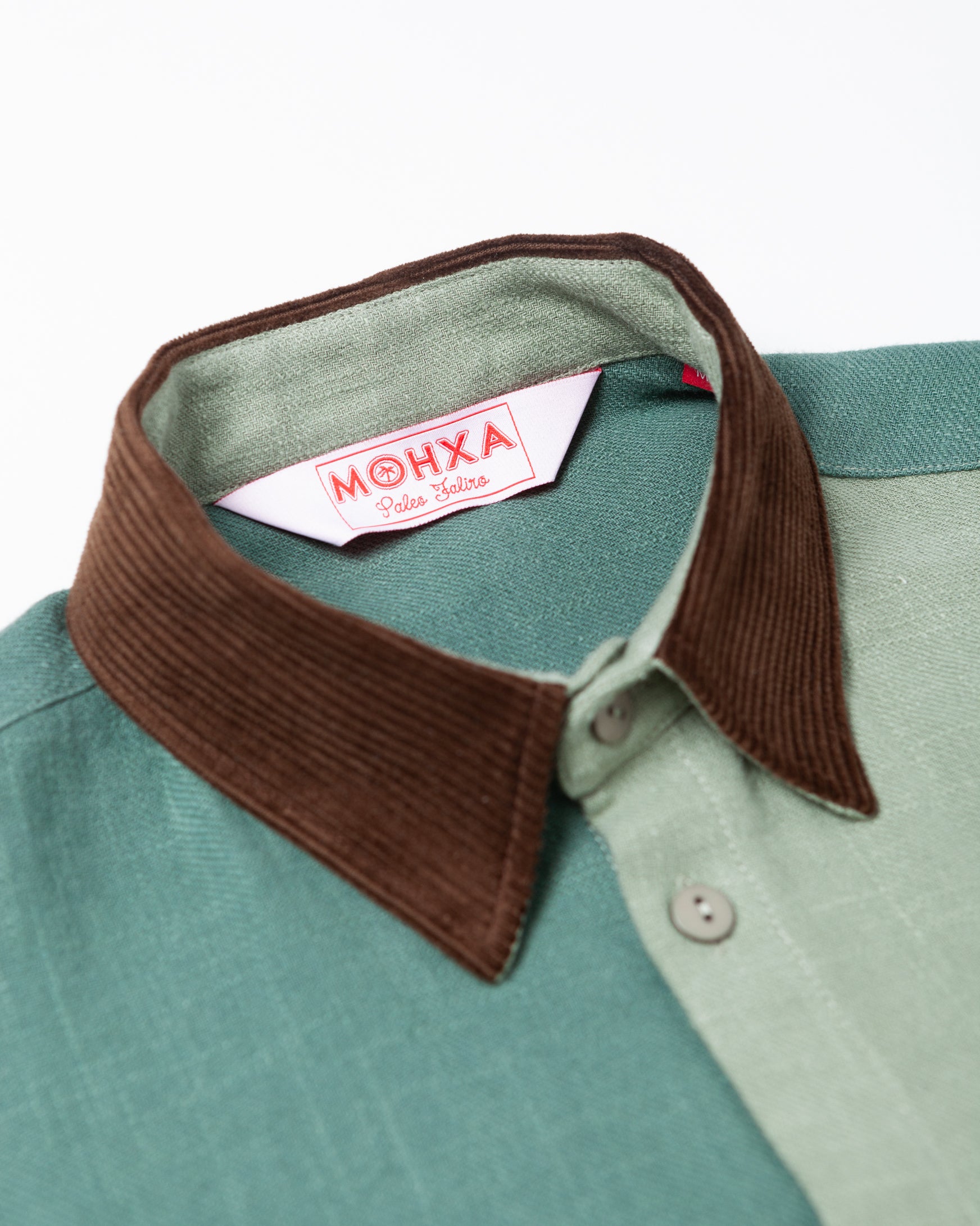 ramie everyday shirt / double green