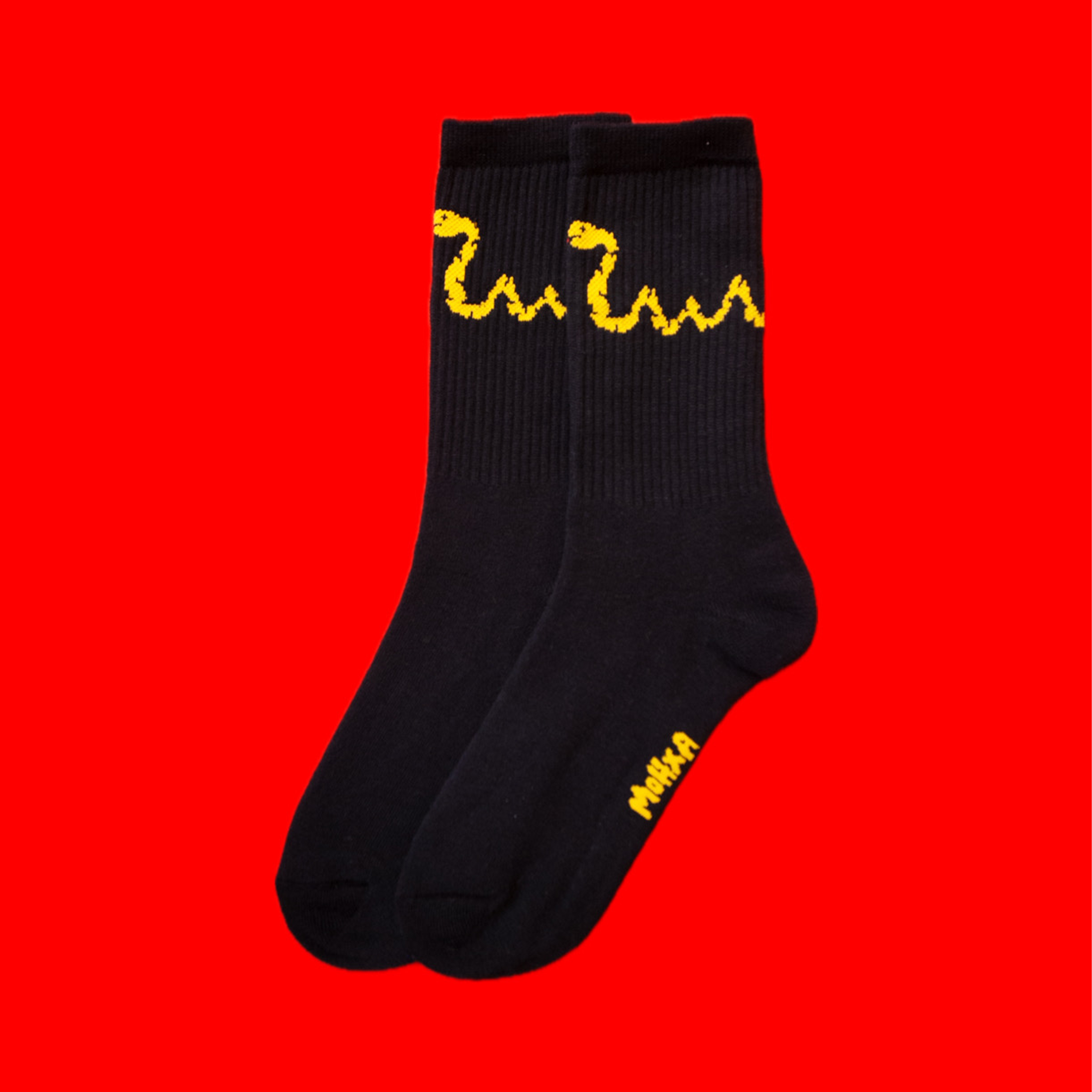 snake socks / black