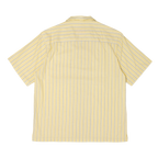 striped lapel shirt / light yellow