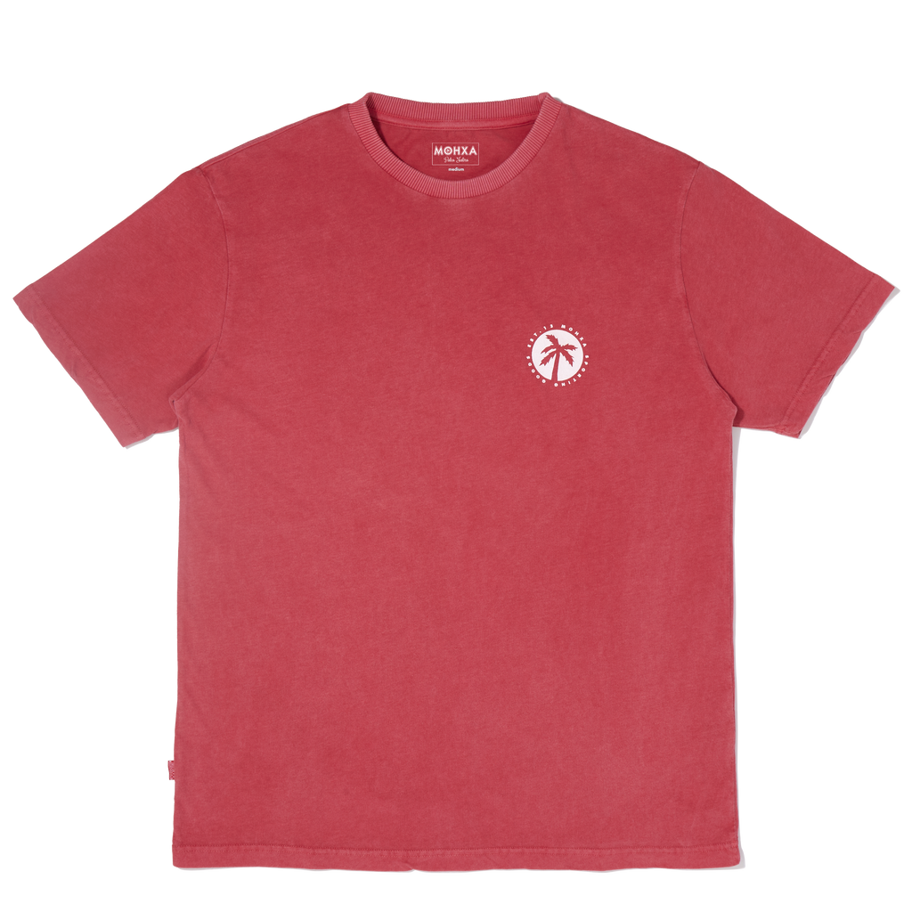 inverted palm logo tee / strawberry