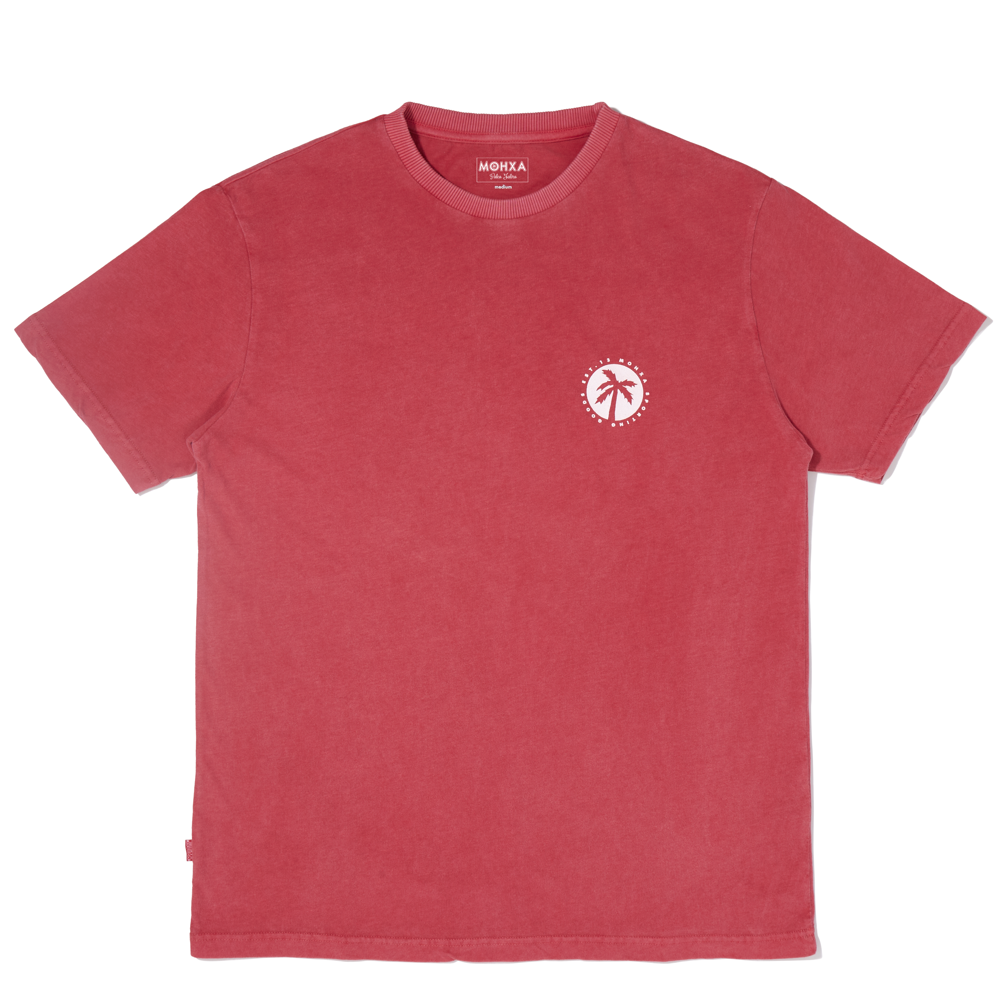 inverted palm logo tee / strawberry