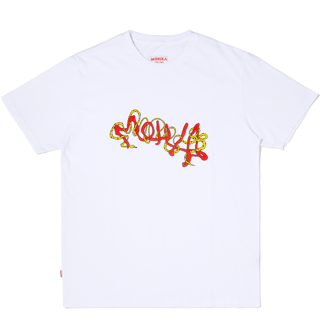 snake tee / white