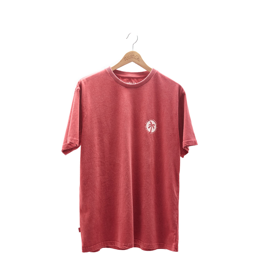 inverted palm logo tee / strawberry