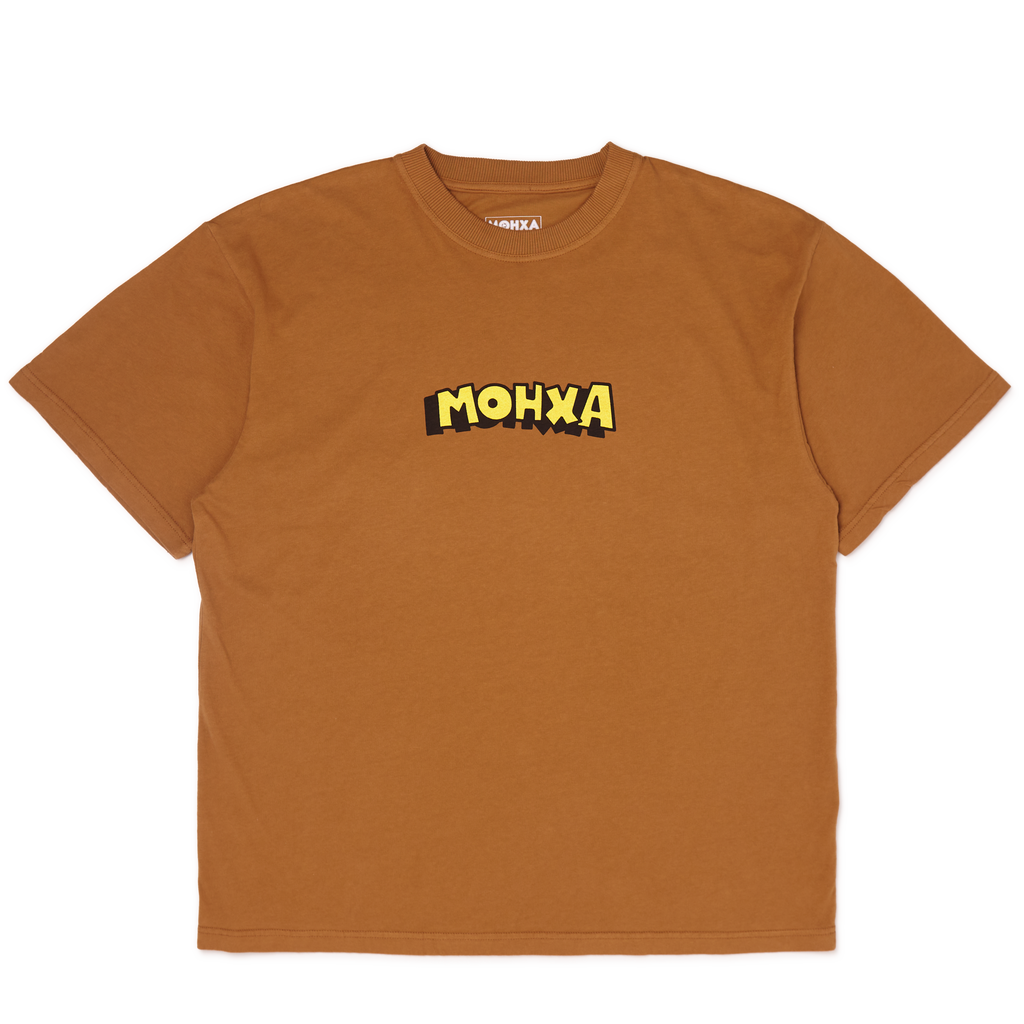 comic logo loose tee / cinnamon