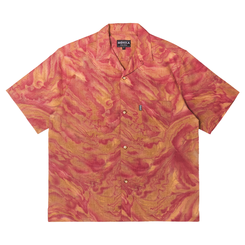 aura upcycled lapel shirt