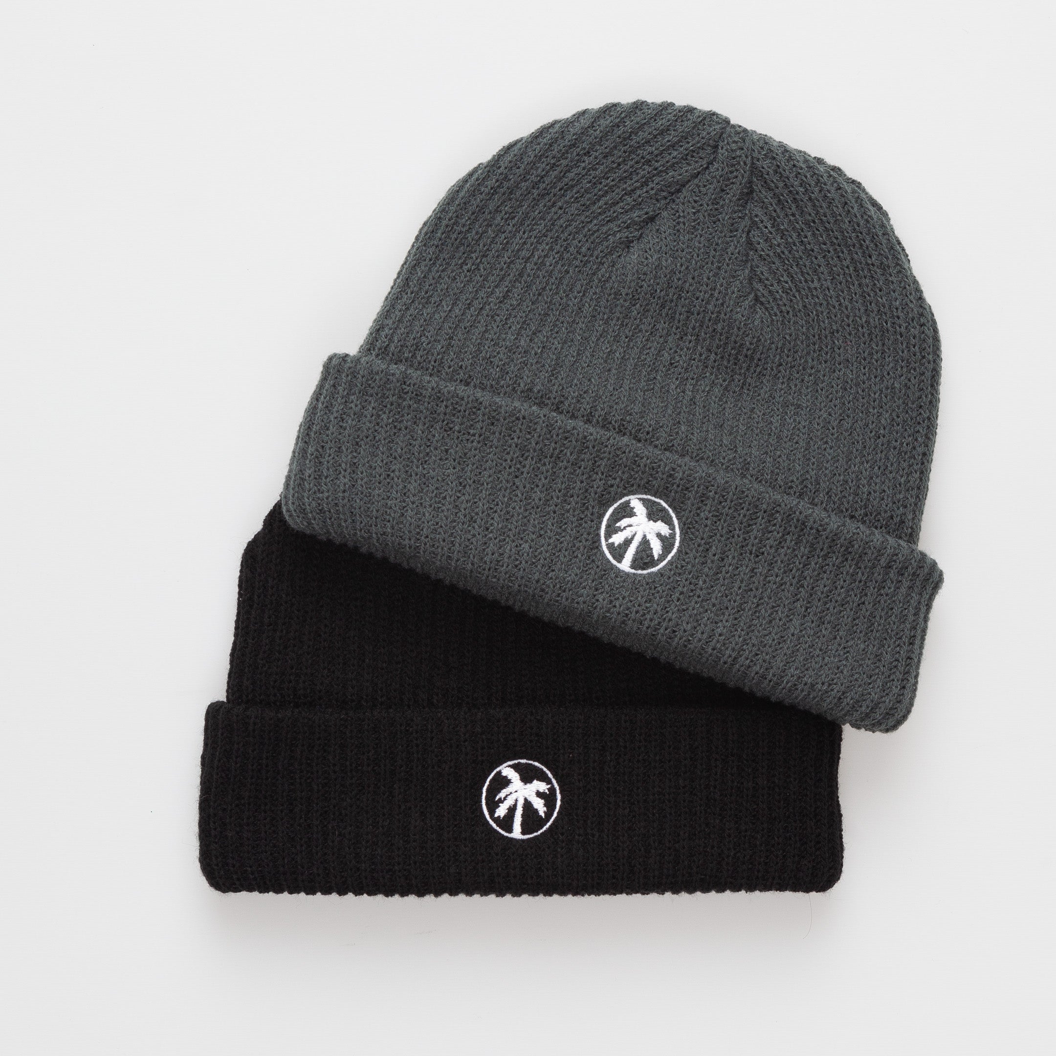 black loose palms beanie