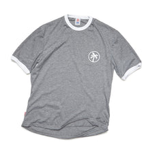 Load image into Gallery viewer, heather grey ringer logo tee
