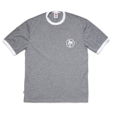Load image into Gallery viewer, heather grey ringer logo tee
