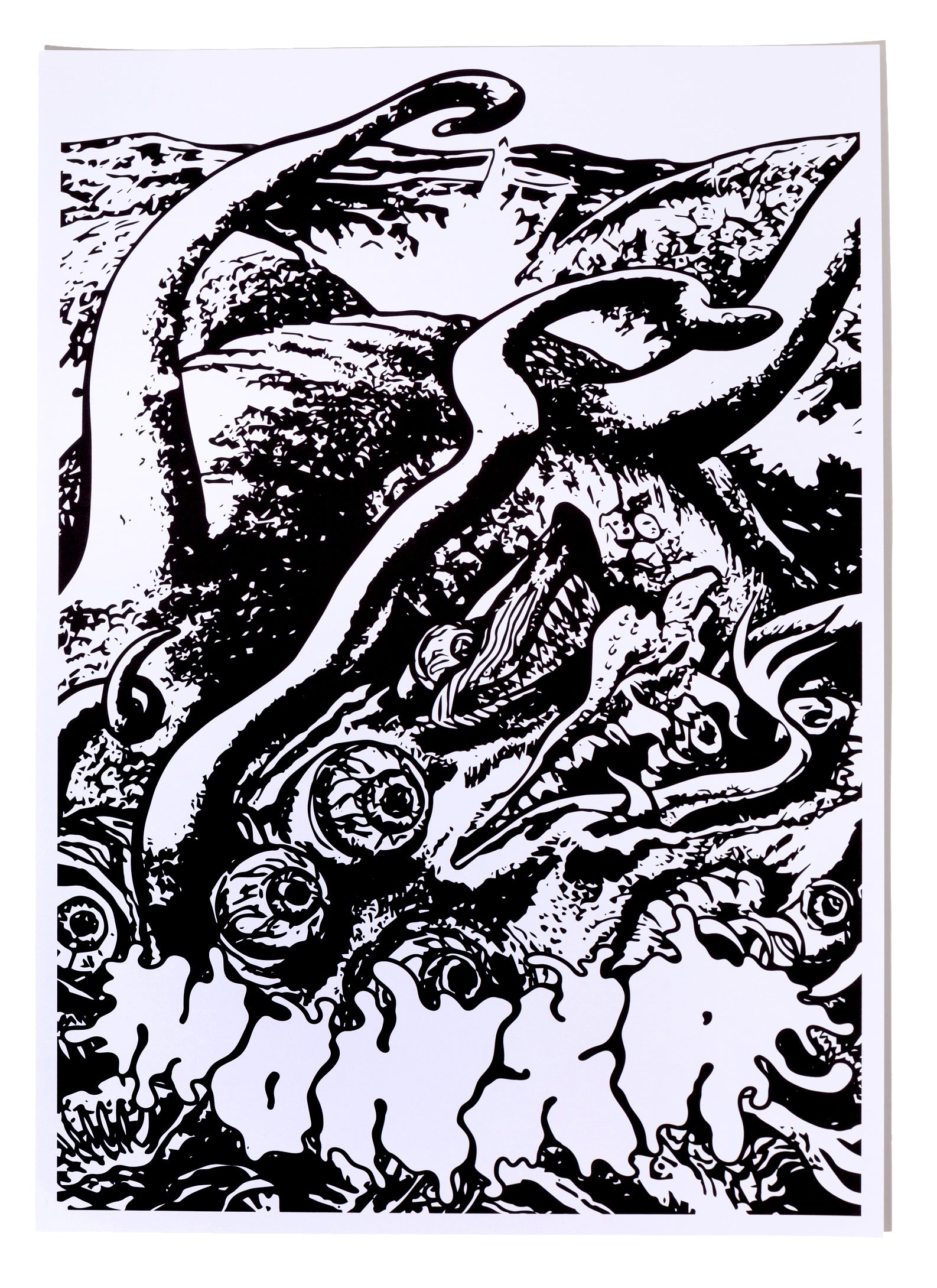 space eaters poster / black on white