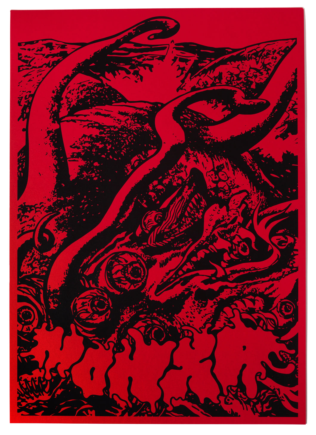 space eaters poster / black on red