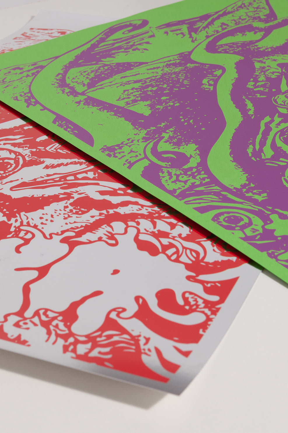 space eaters poster / purple on clover green