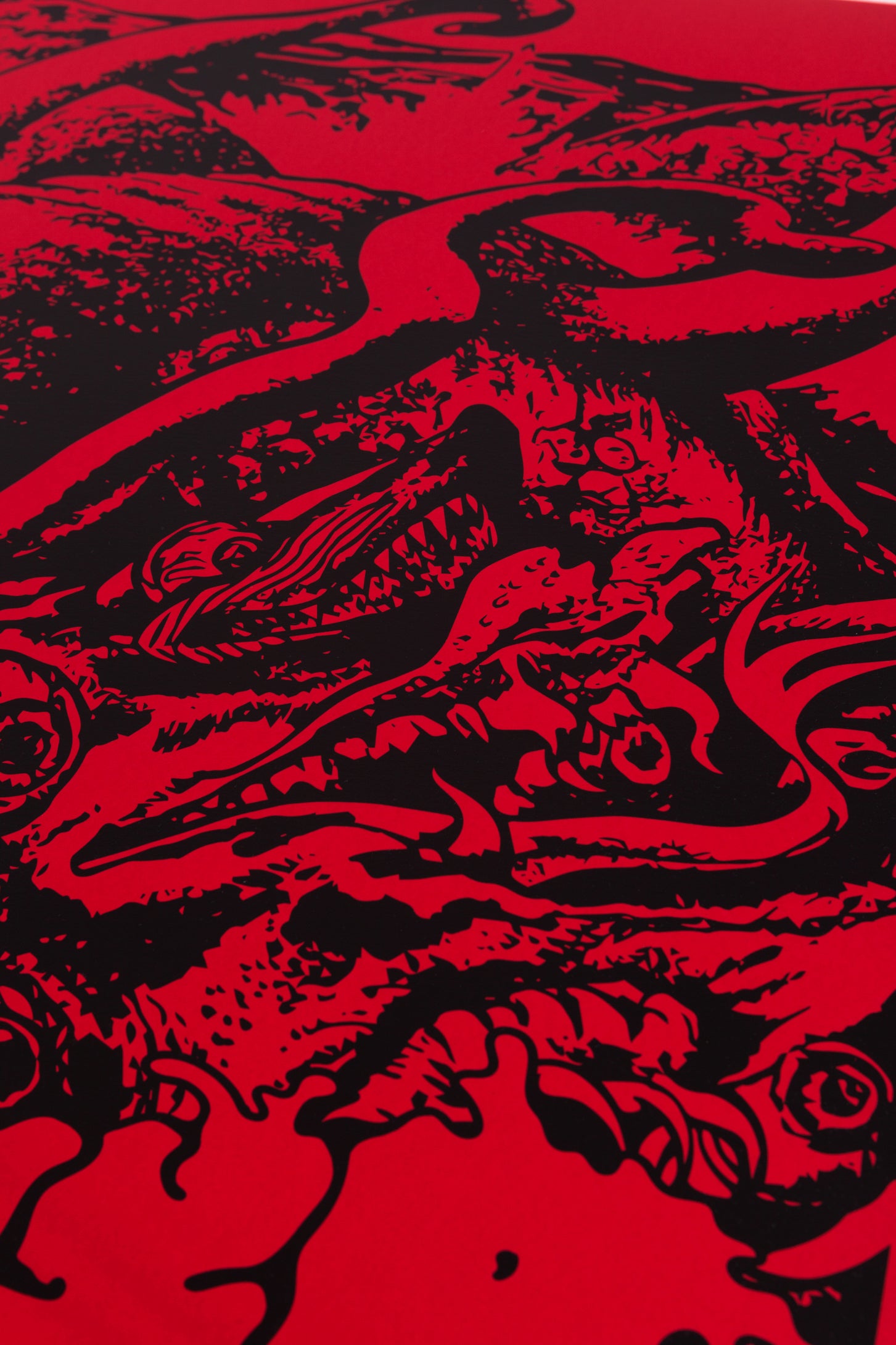 space eaters poster / black on red