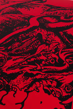 Load image into Gallery viewer, space eaters poster / black on red
