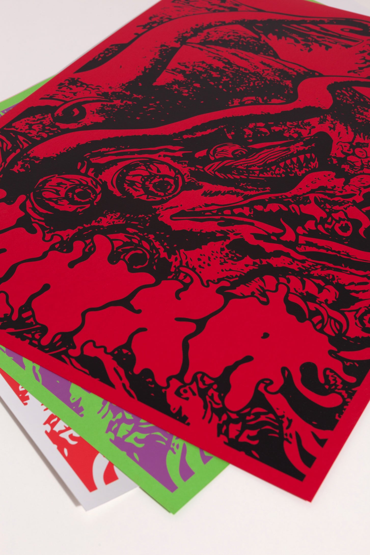 space eaters poster / black on red