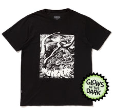 Load image into Gallery viewer, space eaters tee / black (glow in the dark)
