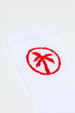 Load image into Gallery viewer, palm socks / white
